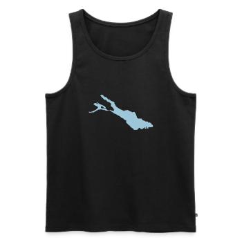(bodensee) - Männer Premium Bio Tank Top - Schwarz - Vorne - AI Model Male 178 light (178cm)