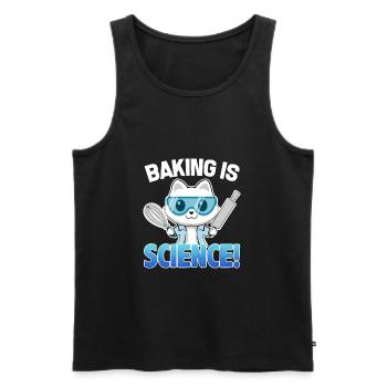 Backen ist Wissenschaft Katze Lustiges Geschenk - Männer Premium Bio Tank Top - Schwarz - Vorne - Michal (187cm)