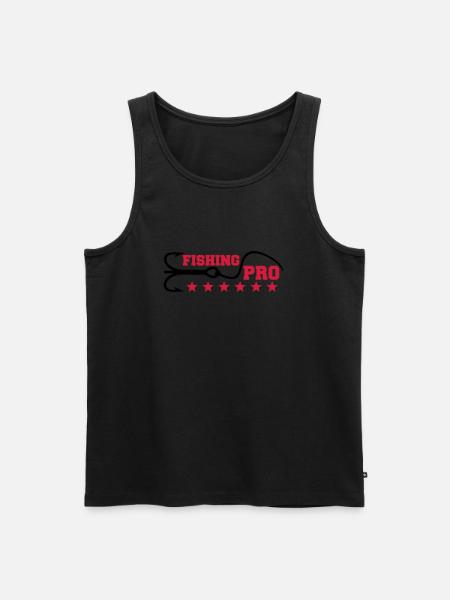 Fishing Pro - Men's Premium Organic Tank Top - black