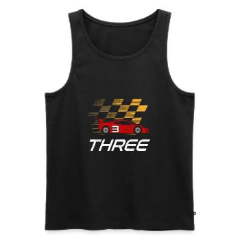 3rd Birthday Racing Car Gift 3 Years Race Driver - Men's Premium Organic Tank Top - black - Front - Michal (187cm)