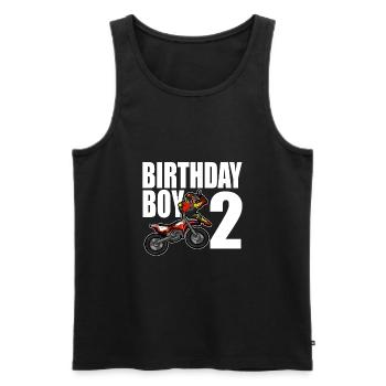 2e anniversaire motocross cadeau 2 ans - Débardeur bio Premium Homme - noir - Devant - Michal (187cm)