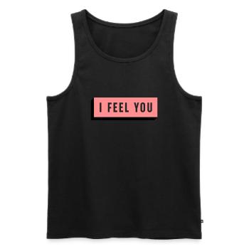 I FEEL YOU - Männer Premium Bio Tank Top - Schwarz - Vorne - Michal (187cm)