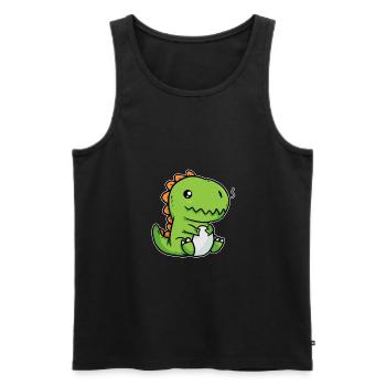 Bébé T-Rex Kawaii Cadeau de dinosaure - Débardeur bio Premium Homme - noir - Devant - Michal (187cm)
