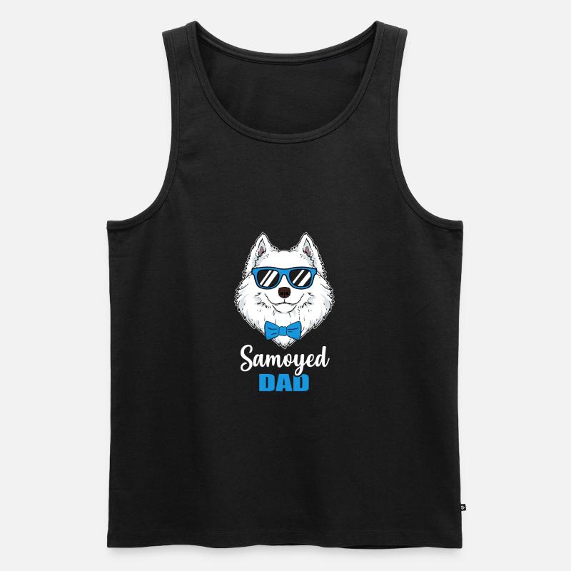 Cool Samoyed Dad Dog Gift - Men's Premium Organic Tank Top - black