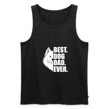Best Dog Dad Ever Samoyed Dog Lover Pet - Men's Premium Organic Tank Top - black - Front - AI Model Male 178 light (178cm)