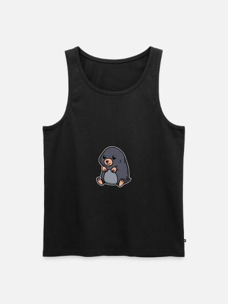 Cute Little Mole Animal Gift Idea - Men's Premium Organic Tank Top - black
