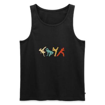 Rétro Vintage Brazilian Capoeira Cadeau - Débardeur bio Premium Homme - noir - Devant - Michal (187cm)