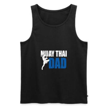 Stolzer Muay Thai Papa Thai Boxer Vater Geschenk - Männer Premium Bio Tank Top - Schwarz - Vorne - AI Model Male 178 light (178cm)