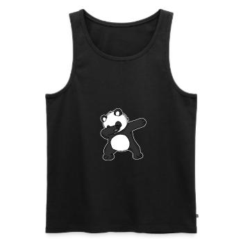 Funny Dabbing Panda Dab Dance Panda Bear Gift - Men's Premium Organic Tank Top - black - Front - AI Model Male 178 light (178cm)