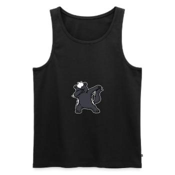 Lustiges Dabbing Dachs Geschenk - Männer Premium Bio Tank Top - Schwarz - Vorne - AI Model Male 178 light (178cm)