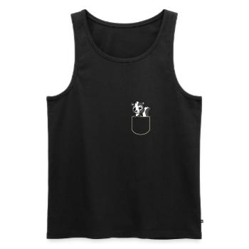 Stinker Animal In Pocket Gift Skunk Pocket T-Shirt - Men's Premium Organic Tank Top - black - Front - Michal (187cm)