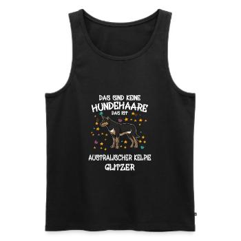 Australischer Kelpie Glitzer Hunde Halter Geschenk - Männer Premium Bio Tank Top - Schwarz - Vorne - Michal (187cm)