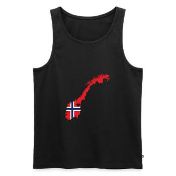 Liebe Norwegen Geschenk Norwegisch Stolz Herz - Männer Premium Bio Tank Top - Schwarz - Vorne - Michal (187cm)