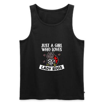 Just A Girl Who Loves Lady Bugs Lady Bug Costume - Men's Premium Organic Tank Top - black - Front - AI Model Male 178 light (178cm)