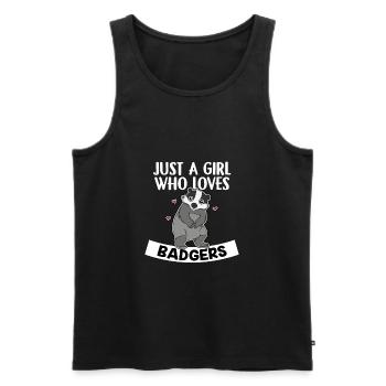 Just A Girl Who Loves Badgers Dachs Kostüm - Männer Premium Bio Tank Top - Schwarz - Vorne - Michal (187cm)