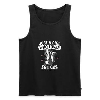 Just A Girl Who Loves Skunks Cute Skunk Costume - Men's Premium Organic Tank Top - black - Front - Michal (187cm)