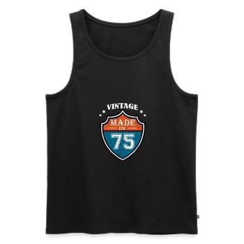Vintage Made In 75 Sport 1975 Cadeau anniversaire - Débardeur bio Premium Homme - noir - Devant - Michal (187cm)