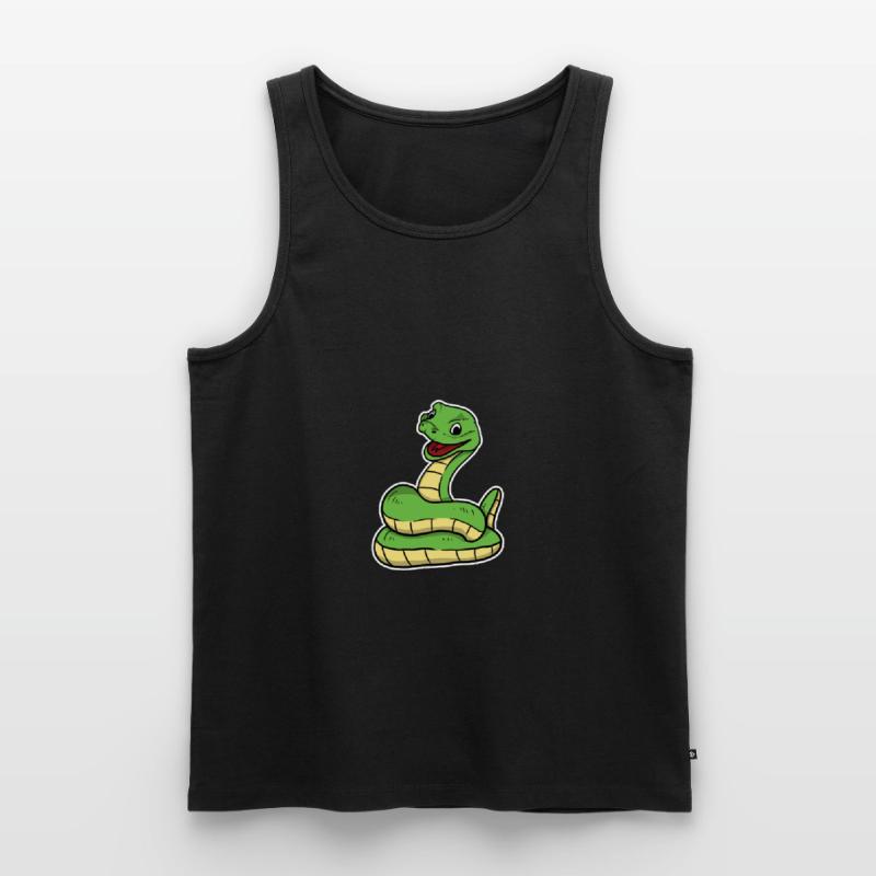 Cute Snake Python Men's Premium Organic Tank Top