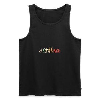 Vintage Schach Evolution Schachspieler Geschenk - Männer Premium Bio Tank Top - Schwarz - Vorne - AI Model Male 178 light (178cm)