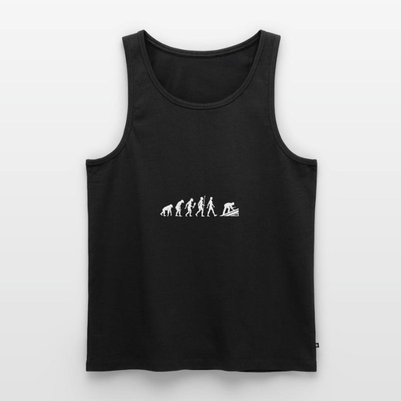 Funny Roofer Evolution Construction Gift Idea Men's Premium Organic Tank Top