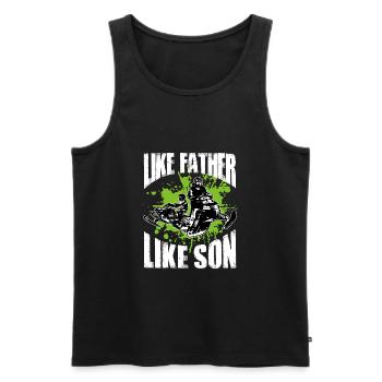 Cool Like Father, Like Son Snowmobile Fahrer - Débardeur bio Premium Homme - noir - Devant - Michal (187cm)