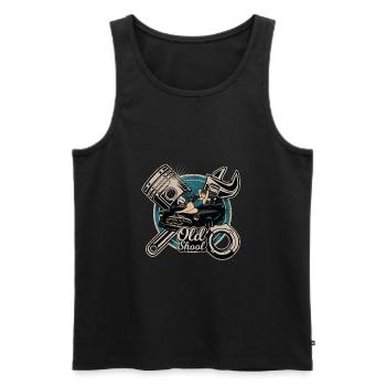 Pin Up Rockabilly Old School Auto LKW Mechaniker - Männer Premium Bio Tank Top - Schwarz - Vorne - AI Model Male 178 light (178cm)