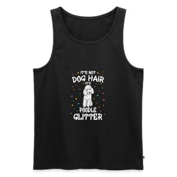 It's Not Dog Hair It's Poodle Glitter - Men's Premium Organic Tank Top - black - Front - Michal (187cm)