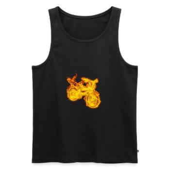 Fire Bmx Flames Bike bicycle - Men's Premium Organic Tank Top - black - Front - Michal (187cm)