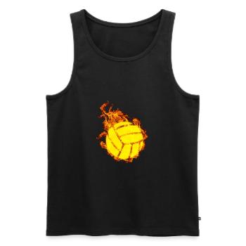 Feu Volley-ball - Débardeur bio Premium Homme - noir - Devant - Michal (187cm)