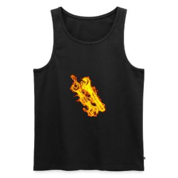 Fire Mechanic Tools - Men's Premium Organic Tank Top - black - Front - AI Model Male 178 light (178cm)