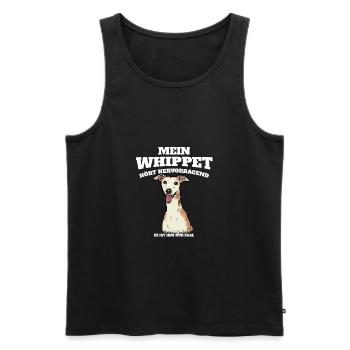 Mein Whippet Hört Hervorragend Ist Ihm Nur Egal - Männer Premium Bio Tank Top - Schwarz - Vorne - Michal (187cm)