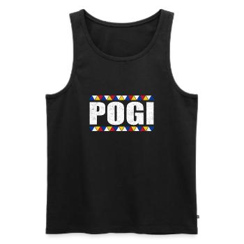 Philippines Filipino Pogi Vintage Sweet I Gift - Men's Premium Organic Tank Top - black - Front - Michal (187cm)