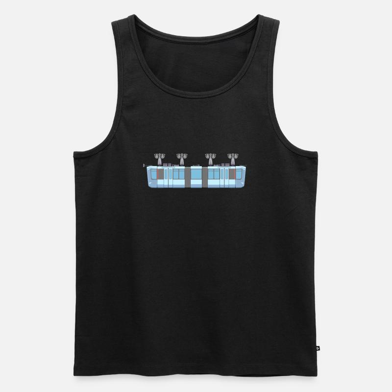 Schwebebahn kurz - Männer Premium Bio Tank Top - Schwarz