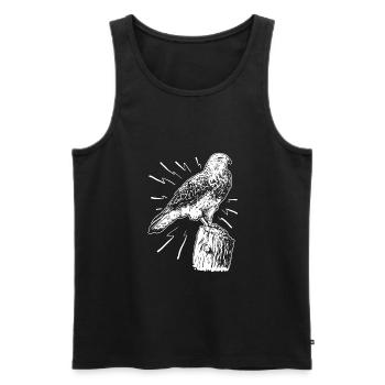 Ornithology Bird Lover Hawk Falcon Eagle - Men's Premium Organic Tank Top - black - Front - AI Model Male 178 light (178cm)