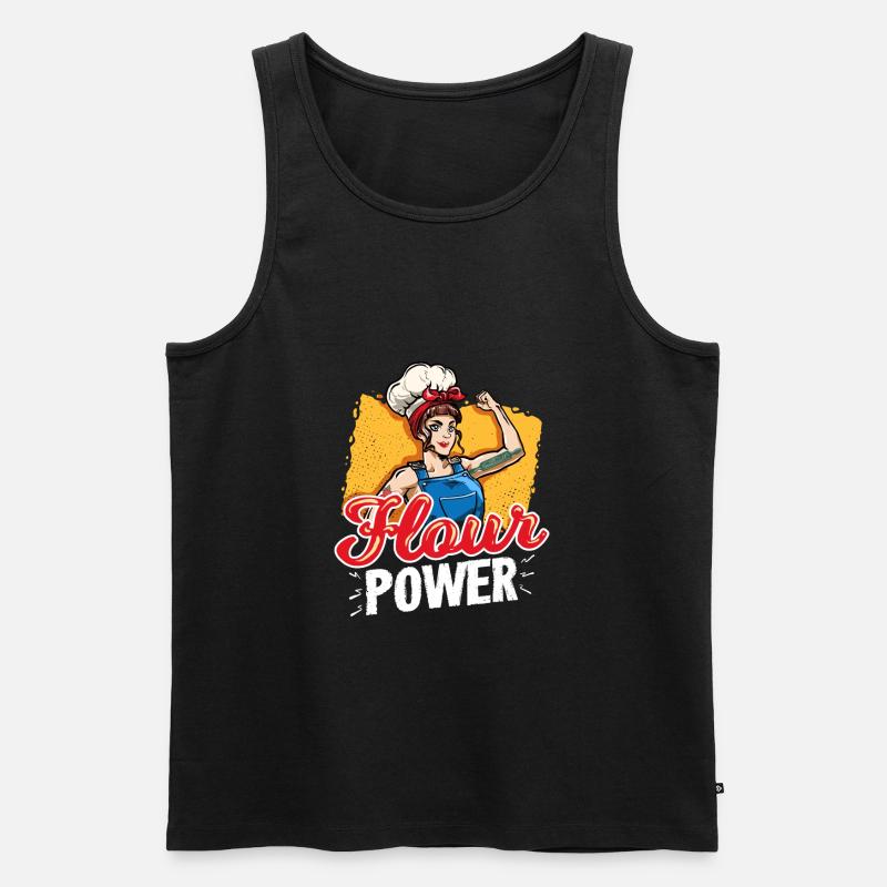 Bäcker Backen Bäckerei Sprüche Hobbybäcker - Männer Premium Bio Tank Top - Schwarz