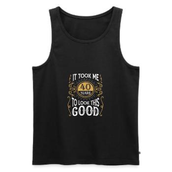 Drôle de cadeau pour le 40ème anniversaire 40 ans - Débardeur bio Premium Homme - noir - Devant - Michal (187cm)