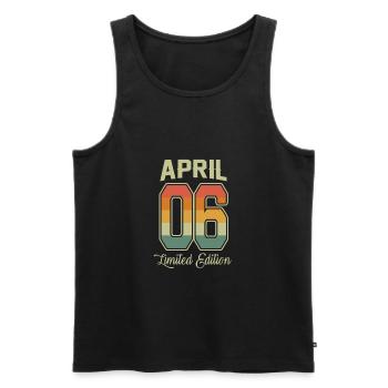 Vintage 16th Birthday April 2006 Sports Gift - Men's Premium Organic Tank Top - black - Front - Michal (187cm)