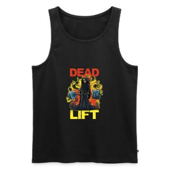 Grim Reaper Weightlifting Dead Lift Fitness Gym - Men's Premium Organic Tank Top - black - Front - Michal (187cm)