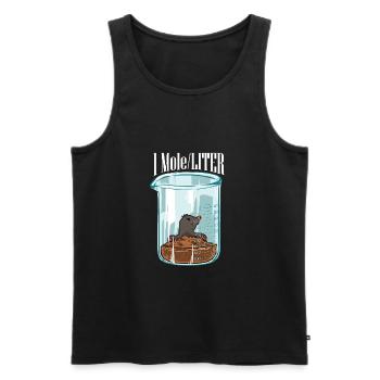 Chimie Biologie Drôle Une Mole Par Litre Nerd - Débardeur bio Premium Homme - noir - Devant - Michal (187cm)