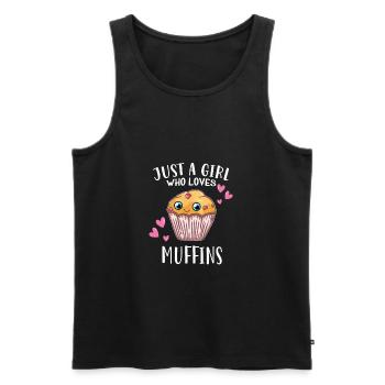 Stud Muffin Lover Just A Girl Who Loves Muffins - Men's Premium Organic Tank Top - black - Front - Michal (187cm)