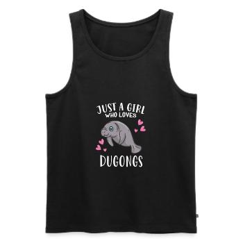 Dugong Seekuh Just A Girl Who Loves Dugongs - Männer Premium Bio Tank Top - Schwarz - Vorne - Michal (187cm)
