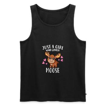 Just A Girl Who Loves Elks Moose Deer Lover - Men's Premium Organic Tank Top - black - Front - Michal (187cm)
