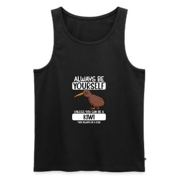 Kiwi Bird Lovers Birding Oiseaux de Nouvelle-Zélande - Débardeur bio Premium Homme - noir - Devant - Michal (187cm)