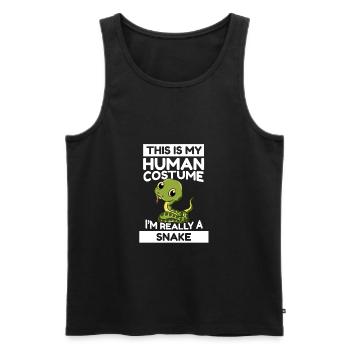 This Is My Human Costume I'm Really A Snake - Men's Premium Organic Tank Top - black - Front - Michal (187cm)