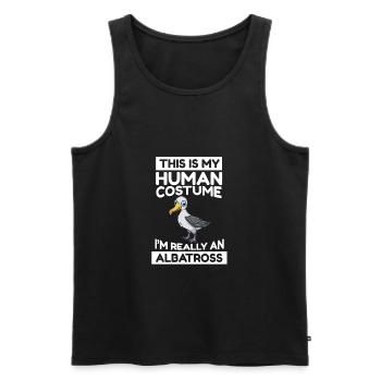 This Is My Human Costume I'm Really An Albatross - Men's Premium Organic Tank Top - black - Front - Michal (187cm)