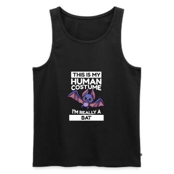 Fledermaus C’est mon costume humain je suis vraiment chauve-souris - Débardeur bio Premium Homme - noir - Devant - Michal (187cm)