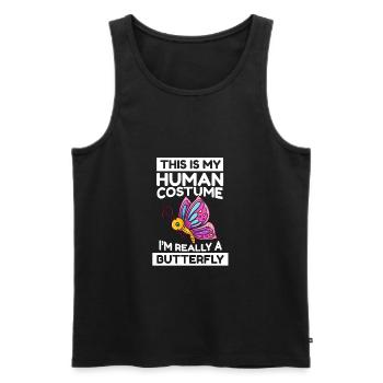 This Is My Human Costume I'm Really A Butterfly - Men's Premium Organic Tank Top - black - Front - Michal (187cm)