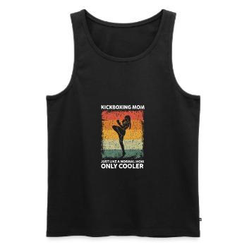 Kickboxing Mom Like A Normal Mom Only Cooler - Männer Premium Bio Tank Top - Schwarz - Vorne - AI Model Male 178 light (178cm)