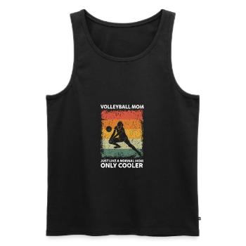 Volleyball Mom Like A Normal Mom Only Cooler - Men's Premium Organic Tank Top - black - Front - Michal (187cm)
