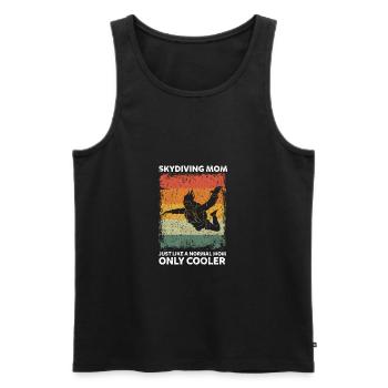 Skydiving Mom Like A Normal Mom Only Cooler - Männer Premium Bio Tank Top - Schwarz - Vorne - Michal (187cm)